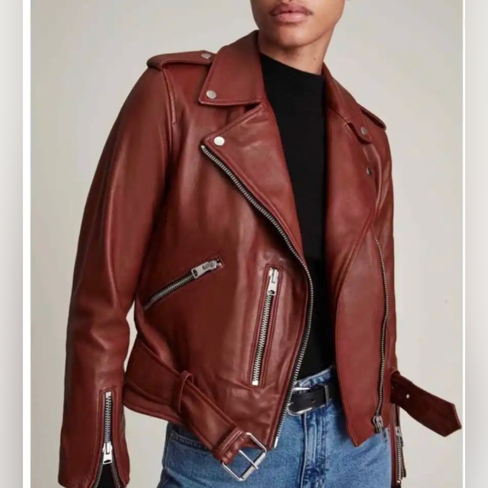 ALL SAINTS NEW Balfern biker leather jacket SIZE 4US